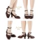 Iris Corolla Frame Square Heel Shoes(Reservation/8 Colours/Full Payment Without Shipping)